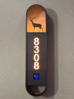 Letrero de Puerta Personalizado con Control Remoto LED, de Acero Inoxidable Espejado y Acrílico, para Hotel, Apartamento, Bar, Número de Habitación