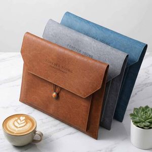 PU Leather <b>A4</b> Durable Modern <b>Folder</b> Document Bag for Promotional Gifts Embossed Design Business Exam Use HR Brand Guangdong Made - Product Image 1