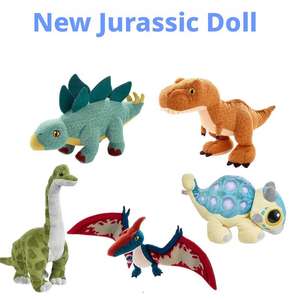 Oreiller en peluche dinosaure mignon de 18 à 38cm, en polyester, techniques lavées pour bébé et enfant, jouets en coton PP pour cadeau de Noël - Product Image 2