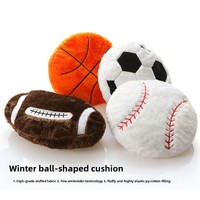 Coussin en peluche en forme de ballon de football, rembourré en polyester et coton PP, taille 31-50 cm, pour cadeau créatif, coussin ou poupée