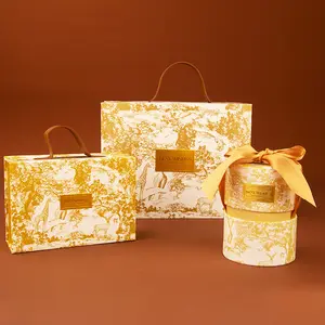 Cajas de Regalo redondas personalizadas con tubos de papel para boda, cajas de embalaje para cosméticos, cereales, muesli, cuidado de la piel, para tarros