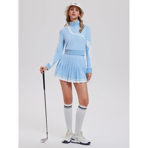 Conjunto Deportivo de 2 Piezas para Mujer, Falda y Sudadera de Manga Larga con Media Cremallera, Falda de Tenis, Ropa Deportiva de Primavera de Secado Rápido - Product Image 6