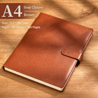 Libreta de Cuero PU A4 con Logotipo Personalizado, Diario Ejecutivo con Hebilla, 240 Páginas, Agenda para Reuniones de Oficina, Regalo