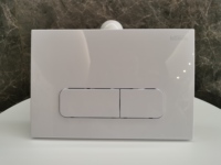 Panneau de réservoir de toilette à bouton poussoir de remerciement de l'eau plaque de chasse blanche pour réservoir dissimulé