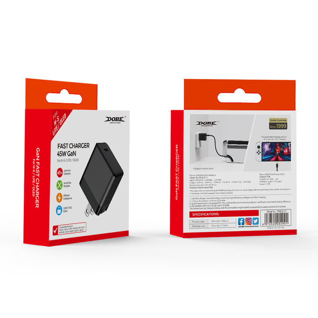 ITNS-2111 45W Fast Charging Power Adapter for Switch2/Switch/Oled/Lite Game Console