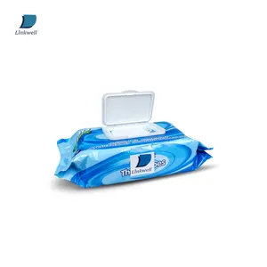 Alcohol Free 100 Pcs High Quality Spunlace Hand Wipes For Clean Hand And Face With Logo Custom