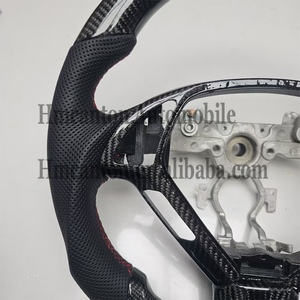 Volante de Cuero Perforado de Fibra de Carbono de Calidad Superior para Infiniti G27 G37 - Product Image 4
