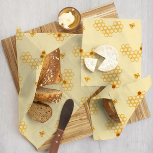 1S 1M 1L Assorted 3pcs Honeycomb Reusable Beeswax Food Wraps Sustainable Food <strong>Storage</strong> <strong>Containers</strong>, Organic Cotton Food Wraps FDA - Product Image 6