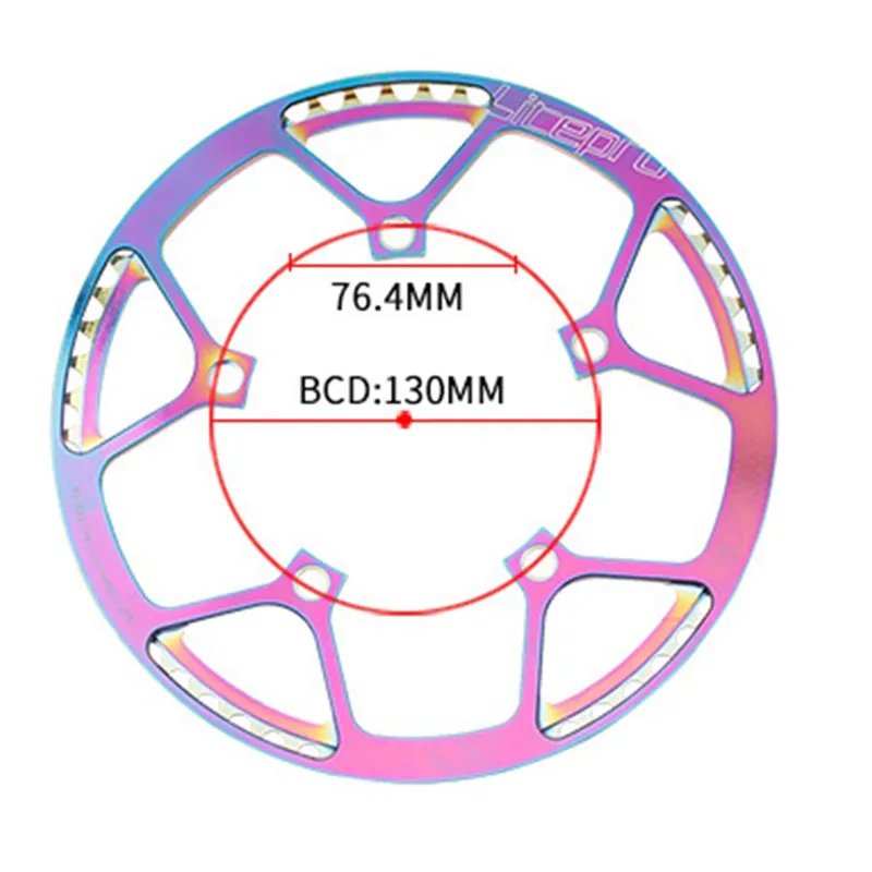 Litepro เฟืองโซ่จักรยานพับได้130 Bcd BMX,เฟืองโซ่ล้อ45/47/53/56/58T BCD130ชิ้นส่วนรถจักรยานสำหรับ Brompton Bike