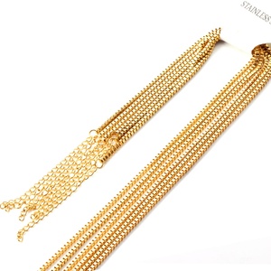 Popular Mixed Color <b>Men</b> Women Fashion Waterproof Clasp Charm Stainless Steel Jewelry 18K <b>Gold</b> <b>Plated</b> <b>Chain</b> Necklace - Product Image 4