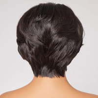 Perruques Lace Front en Cheveux Naturels Coupe Pixie 13x4, Perruques Courtes Bob Lisses Lace Front pour Femmes