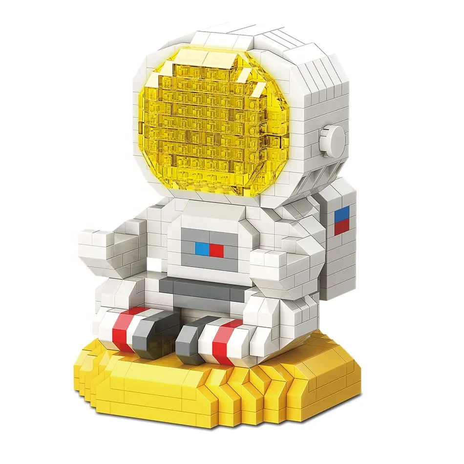 Astronaut mini building blocks space series pen holder blocks kids adults DIY bricks decoration toys micro building blocks kits