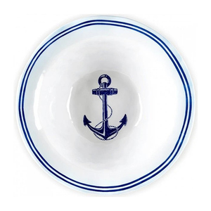 Services <span class=keywords><strong>de</strong></span> table en mélamine Seafarer Compass Rose Ruffle avec assiette et bol - Product Image 3
