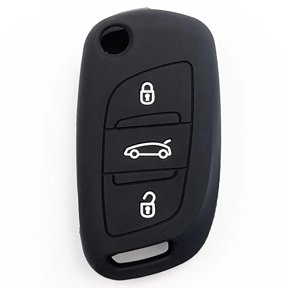 3 बटन गाड़ी की चाबी कवर Citroen के लिए C3-XR कुंजी मामले C5 C4L C4 C6 नई एल्य्सी सेगा कार सिलिकॉन कुंजी मामले