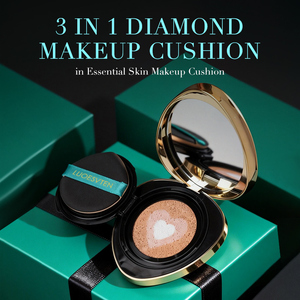 รองพื้นแบบคุชชั่น 3 in 1 รูปทรงเพชรสีเขียว แบรนด์ส่วนตัว ปกปิด ปรับสีผิวให้กระจ่างใส 3 สี พร้อมกล่องของขวัญ - Product Image 2