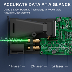 Sndway Rangefinder nạp tiền màu xanh lá cây dòng máy ảnh 200m dài khoảng cách IP68 Ngoài Trời Laser đo khoảng cách mét - Product Image 6