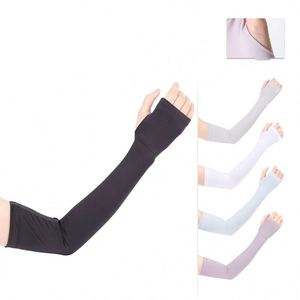 Gants longs sans doigts en tissu doux pour l'extérieur, protection UV, manches de compression pour couvrir les bras, pour femmes - Product Image 1