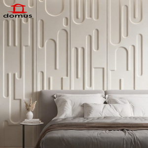 Panneaux muraux décoratifs contemporains haut de gamme en composite bois-plastique, design texturé 3D sculpté, pour appartements et hôtels - Product Image 2