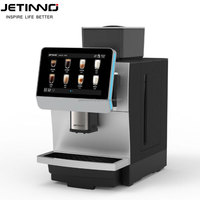Cafetera Automática Jetinno JL31B, Cafetera de Doble Caldera con Sistema de Espuma de Leche