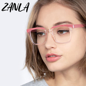 Lunettes de lecture carrées 2025, lunettes de créateur de luxe pour femmes, lunettes de soleil rose léopard, optique 0 degré, lunettes anti-lumière bleue pour femmes - Product Image 2