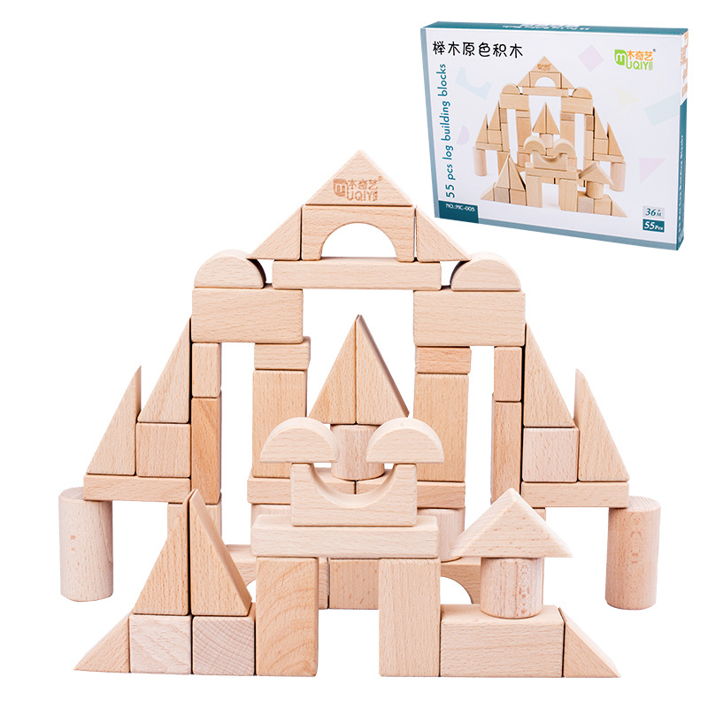 55 blocs de construction en rondins-32529538cm