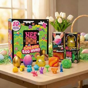 Portes Cross-border NeeDoh Résine Golden Egg Frozen <span class=keywords><strong>Scavenger</strong></span> Hunt Jouet pour enfants Boîte aveugle de Pâques avec portes mystérieuses - Product Image 5