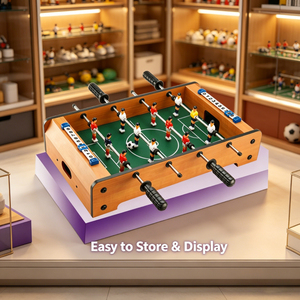 Mesa de Futbolito de Madera Marrón de 20 Pulgadas Lucky Toys para Niños, Diversión y Entretenimiento - Product Image 2