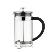 Cafetière à piston grande capacité 350ml 600ml 800ml 1000ml en verre à double paroi, portable pour le camping, type French Press