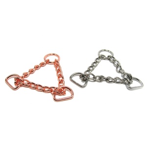 परिवर्तशी हॉट बिक्री लक्जरी क्लासिक बहु आकार समायोज्य स्टेनलेस स्टील वेल्ल्ड सर्कल रिंग मार्टिंगेल कुत्ते आधा चोक श्रृंखला - Product Image 3