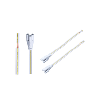 Câble d'extension de cordon d'alimentation pour tube lumineux LED T4 T5 T8, conducteur en cuivre à 3 brins, isolation en PVC
