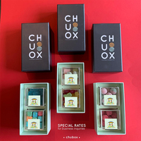 Boîte cube solide en acrylique et carton gris avec couvercle, 55x55x55mm, pour bonbons japonais, cadeaux de mariage, papier artistique, en promotion