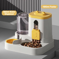 Ensemble de gamelles pour animaux de compagnie tout-en-un en plastique avec bac à nourriture et réservoir d'eau à base stable pour la vente en gros