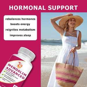 Cápsulas Menoslim Advanced Personalizadas OEM ODM, Suplemento de Extracto de Ashwagandha, Fórmula para la Pérdida de Peso, Apoyo Hormonal - Product Image 6