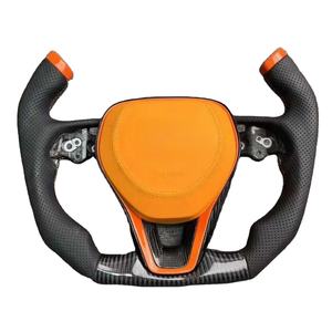 Volante de Cuero y Fibra de Carbono Personalizado para Toyota <span class=keywords><strong>Corolla</strong></span>/Camry 8th/Se/Levin/Avalon/Cross/FRONTLANDER 2018 2020 <span class=keywords><strong>2023</strong></span> 2019 - Product Image 1