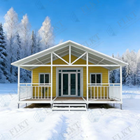 Maison préfabriquée FLKT, installation facile, résistante au vent et à l'eau, durable, aspect moderne, studio de jardin entièrement équipé, certificat CE.