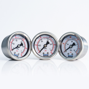 เกจวัดแรงดันสูงแบบแกนหมุน YN40 ทำจากสแตนเลส สำหรับระบบของเหลวและน้ำมัน - Product Image 4