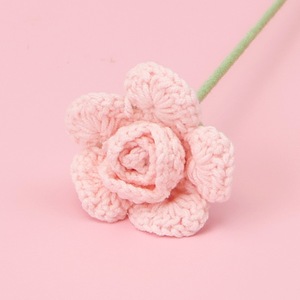 Rosa de Barbie Tejida con Hilo, Flor Artificial de Rosa de Barbie de una Sola Cabeza, Regalo de San Valentín para Diosa, Venta al por Mayor - Product Image 6