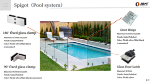 <span class=keywords><strong>Rampe</strong></span> en <span class=keywords><strong>verre</strong></span> <span class=keywords><strong>pour</strong></span> complexe résidentiel - Support de fixation en acier inoxydable étanche <span class=keywords><strong>pour</strong></span> escaliers, patios et zones de piscine - Product Image 5