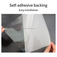 Moderne 3D-Riffel-Dekorationsglasfolie Selbstklebende Vinyl-Fensterfolie für Glastüren und Fenster aus PET-Material