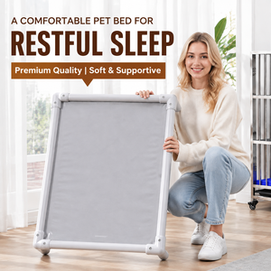 Lit surélevé pour chien en aluminium de haute qualité, lit pour chien surélevé personnalisé avec cadre métallique - PVC, Teslin et tissu Oxford - Product Image 4
