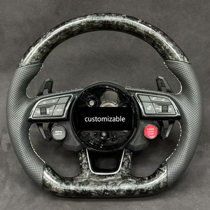 Volant personnalisé en carbone forgé <span class=keywords><strong>vert</strong></span> avec deux boutons R8, adapté aux <span class=keywords><strong>Audi</strong></span> A3 A4 A5 A6 A7 RS3 C7 Q5 Q7 S3 S5 B8 B9 <span class=keywords><strong>TT</strong></span> - Product Image 3