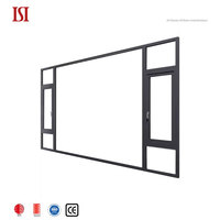 Fenêtres à battant à ouverture vers l'extérieur à vision ultra large d'inspiration minimaliste de marque supérieure Technologie cachée hybride en alliage d'aluminium pour