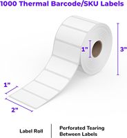 Étiquettes thermiques directes vierges en gros 51x25mm, autocollantes, pour codes-barres et adresses d'expédition, compatibles imprimantes thermiques
