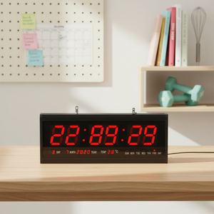 Nuovo Orologio da Parete Digitale Elettronico CHEETIE 2026 con Calendario LED, Temperatura, Data e Giorno - Product Image 3