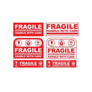 Etiqueta Adhesiva de Alta Visibilidad, Frágil, Material de Papel, Forma Personalizada, Marca para Logística y Embalaje, Transparente - Product Image 2