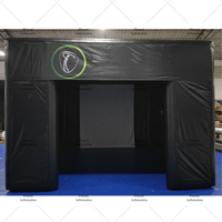 Prix d'usine Cage d'entraînement au golf portable simulateur de golf gonflable tente de tir avec projecteur et écran