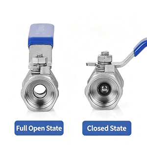 Vanne à boisseau sphérique en acier inoxydable SS304, 1 pièce, filetage femelle NPT BSP, pour conduite d'eau, avec levier, passage pleine largeur, kit professionnel - Product Image 3