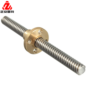 Vis à billes trapézoïdale LEITE OEM, vis à billes en acier inoxydable/laiton, écrou à bride, métrique/pouce, haute précision, usinée CNC - Product Image 2