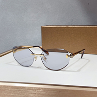Lunettes de soleil géométriques sans monture pour femmes, protection UV400, décor en strass, lunettes de soleil tendance pour femmes, pour les fêtes, la plage, les voyages