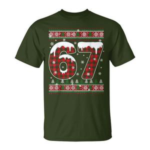 T-shirt Plaid Snowflake Six Seven Christmas 67 Meme - Product Image 1